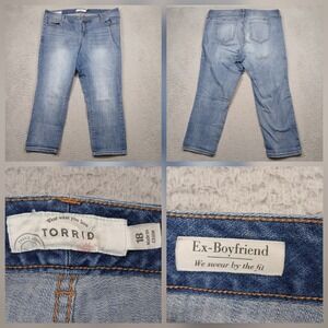 Torrid Ex-Boyfriend Women's‎ Jeans Size 18 Relaxed Fit Light Wash Denim